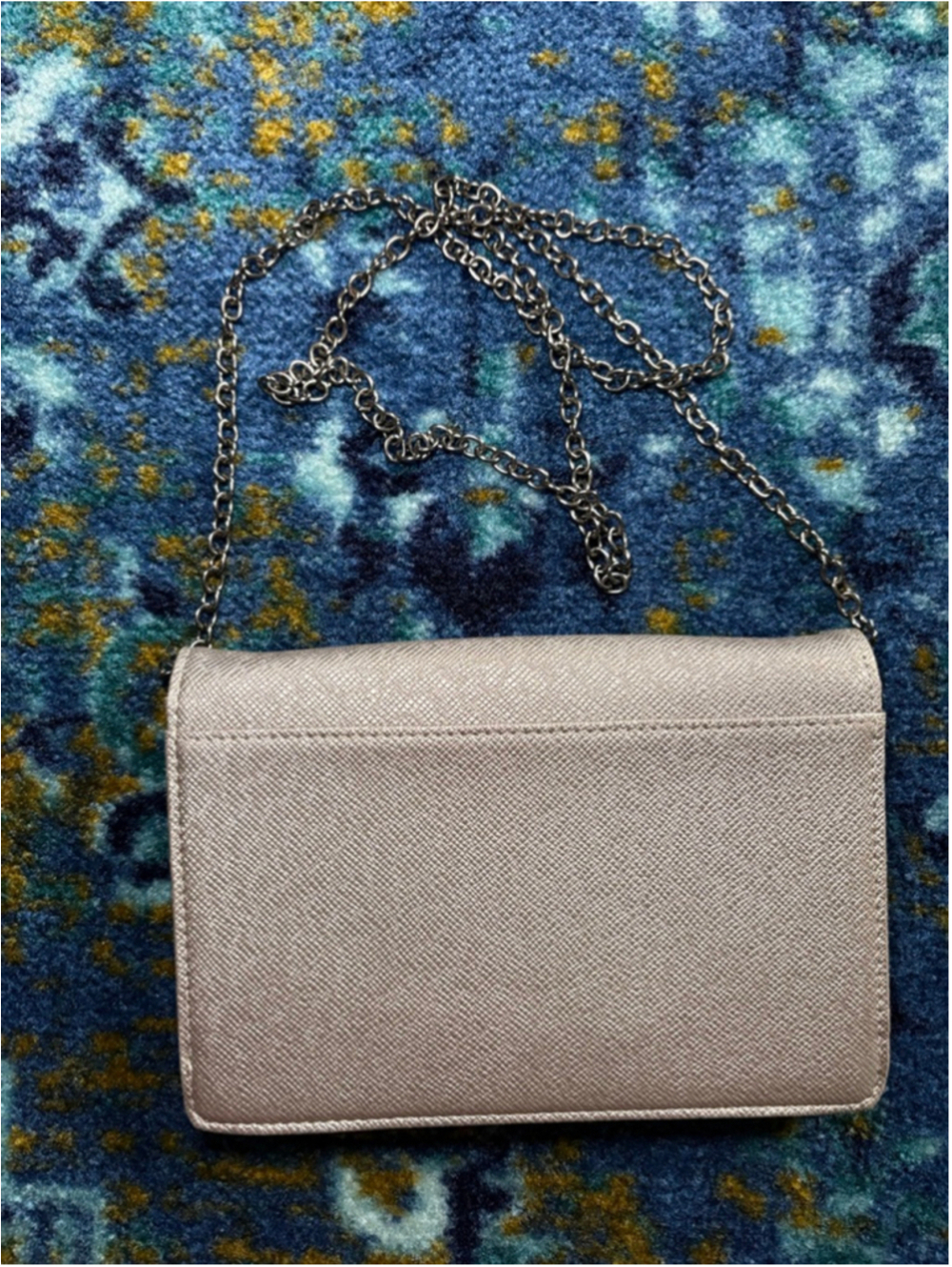 Mix No. 6 Silver Crossbody Wallet w Chain Strap
